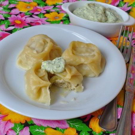 Рецепт Мантов с курицей