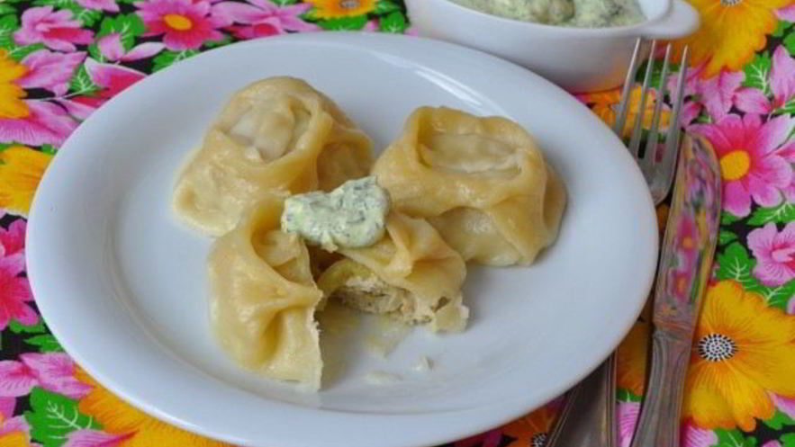 Рецепт мантов с курицей