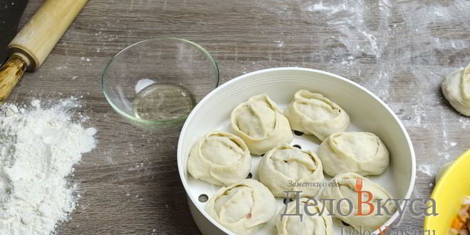 Рецепт мантов с мясом и тыквой в мультиварке