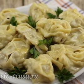 Рецепт Мантов с мясом