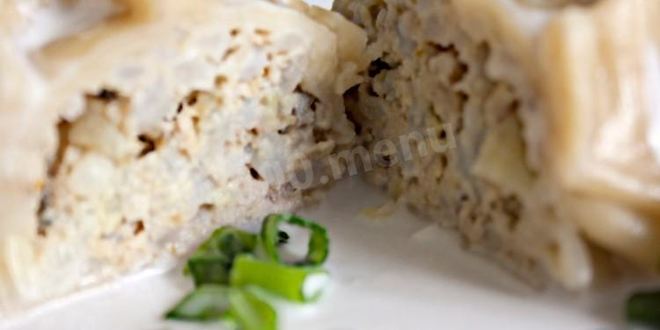 Рецепт мантов с рыбой и рисом