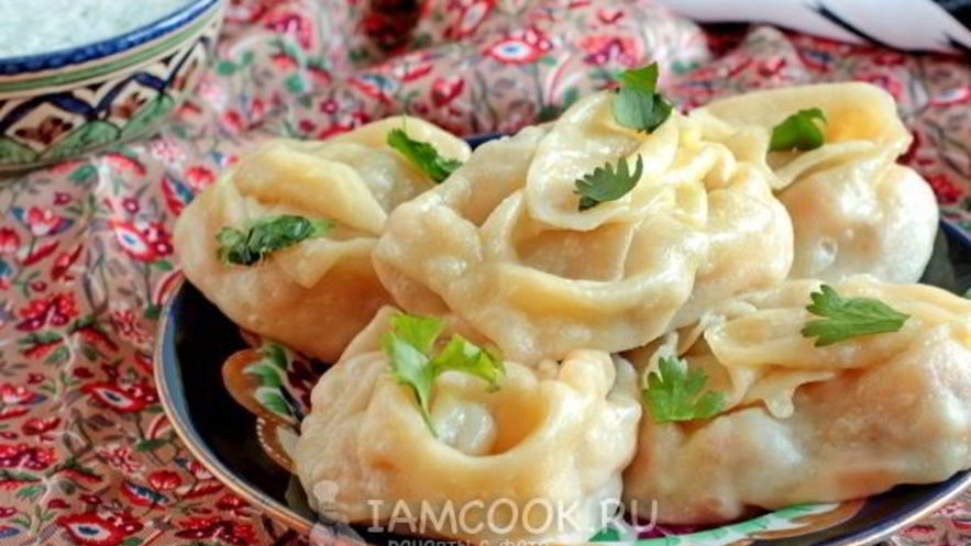 Рецепт мантов с тыквой и фаршем