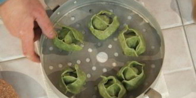 Рецепт мантов с зеленью