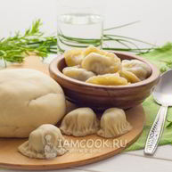 Рецепт Теста на манты на минералке