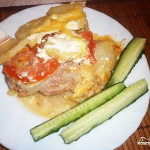 Рецепт Мяса по-французски без духовки