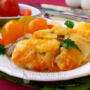 Рецепт Мяса по-французски с картофелем