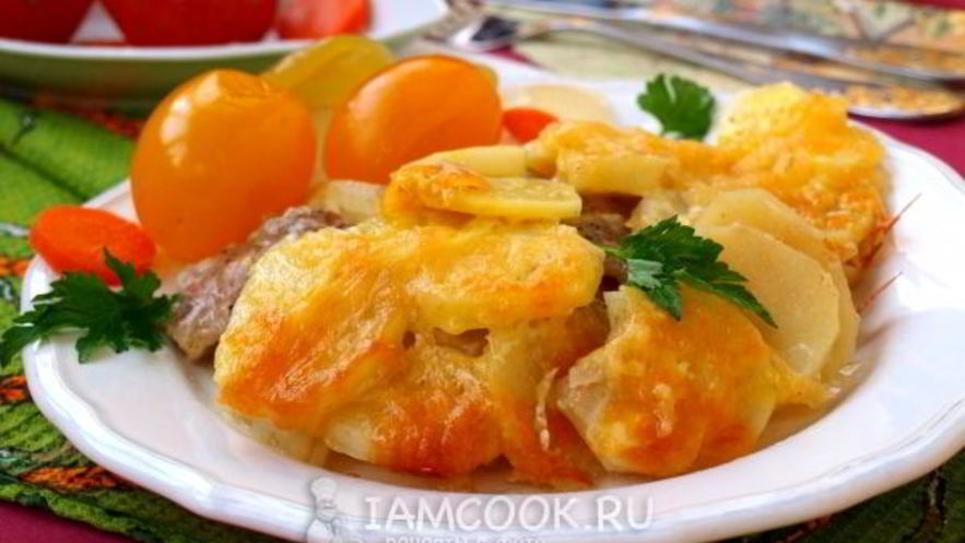 Рецепт мяса по-французски с картофелем