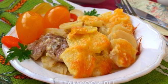 Рецепт мяса по-французски с картофелем
