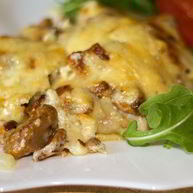 Рецепт Мяса по-французски с картошкой и грибами