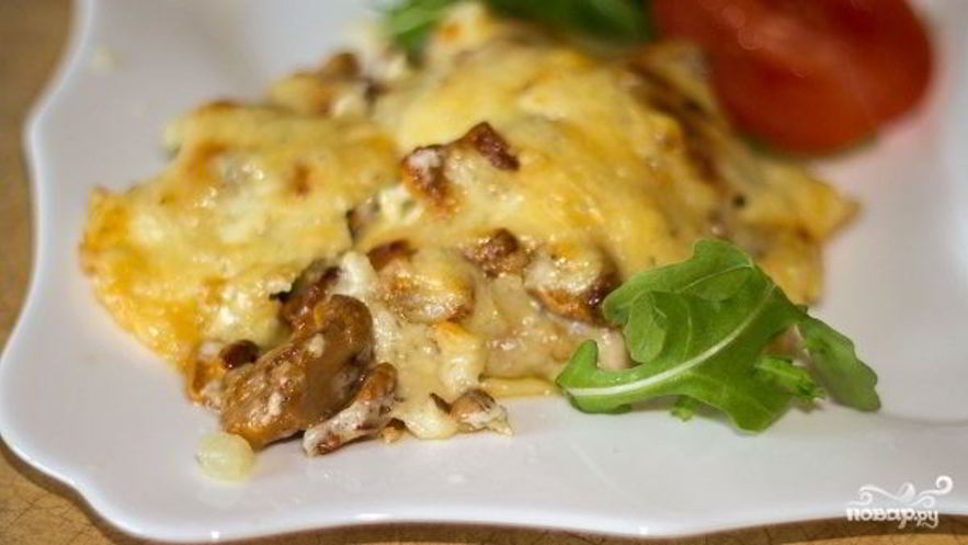 Рецепт мяса по-французски с картошкой и грибами