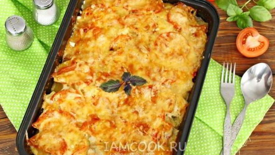 Рецепт мяса по-французски с картошкой и помидорами