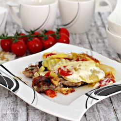 Рецепт Мяса по-французски в мультиварке с картофелем