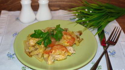 Рецепт Мяса по-французски в сковороде