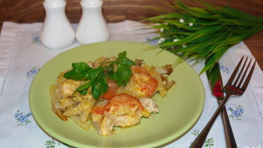 Рецепт мяса по-французски в сковороде