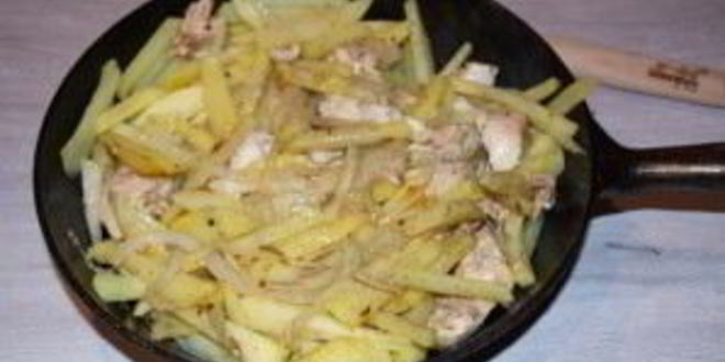 Рецепт мяса по-французски в сковороде