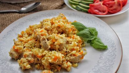 Рецепт Булгура с овощами и куриным филе