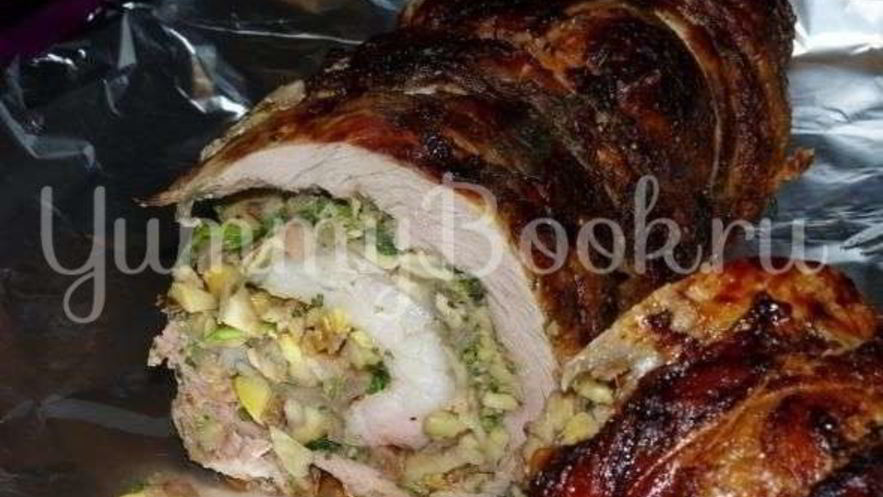 Рецепт фаршированого седла ягненка с каштанами и грибами