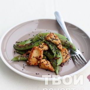 Рецепт Куриного филе с молодым горошком