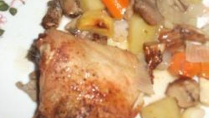 Рецепт Куриных бедер с овощами