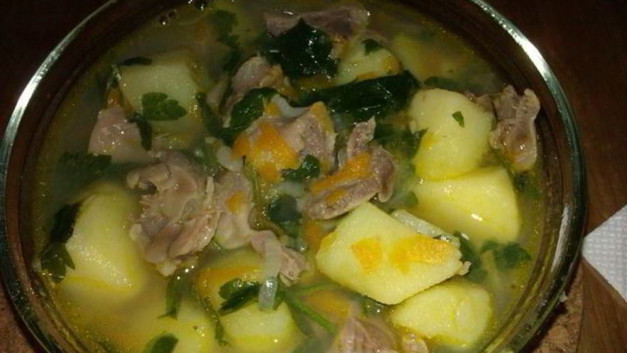 Рецепт куриных желудочков с картошкой