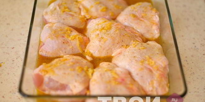 Рецепт курицы с апельсинами