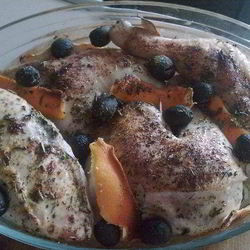 Рецепт Курицы с апельсином и маслинами