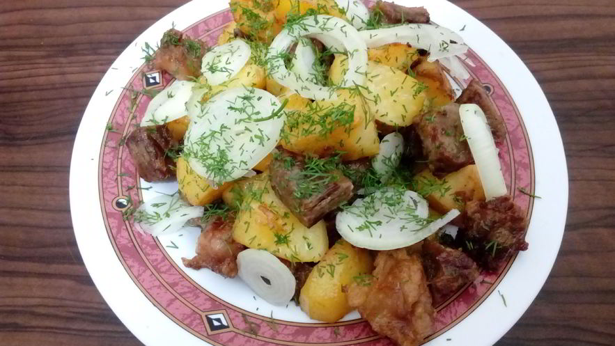 Рецепт куурдака с бараниной