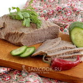 Рецепт Отварной говядины