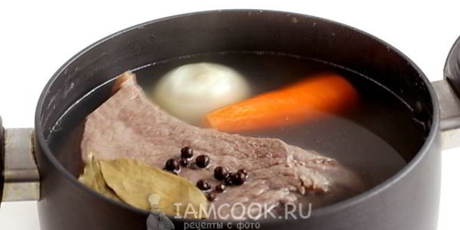 Рецепт отварной говядины