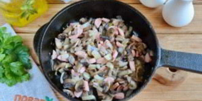 Рецепт сарделек, фаршированных сыром и грибами