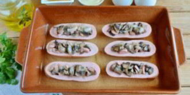 Рецепт сарделек, фаршированных сыром и грибами
