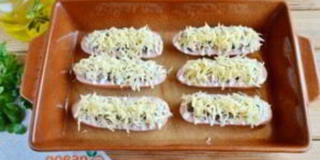 Рецепт сарделек, фаршированных сыром и грибами