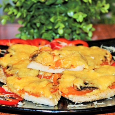Рецепт Сочных отбивных с грибами и сыром