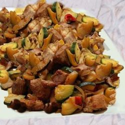 Рецепт Свинины с кабачками
