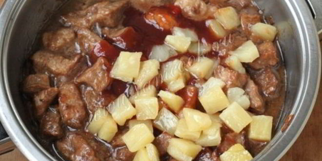 Рецепт свинины в кисло-сладком соусе