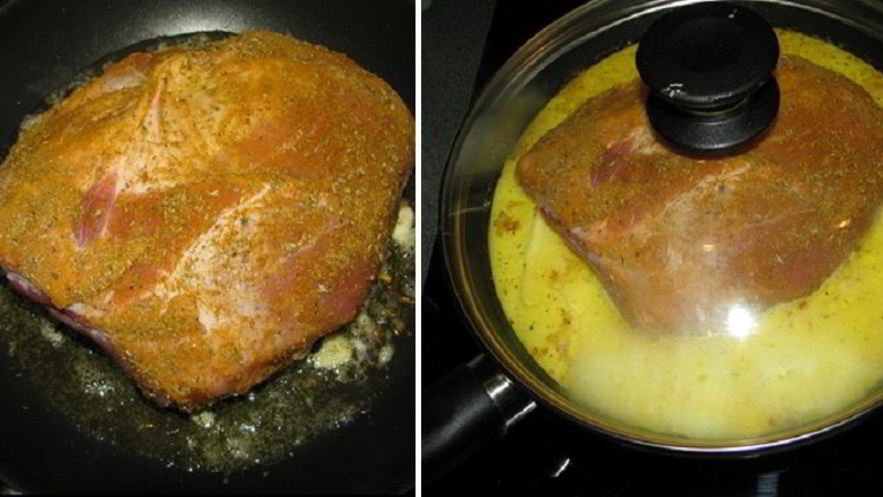 Рецепт свинины в молоке