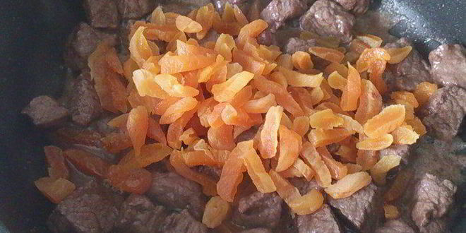 Рецепт телятины с курагой