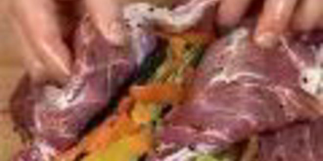 Рецепт запеченной в духовке шейка с овощами и грибным соте