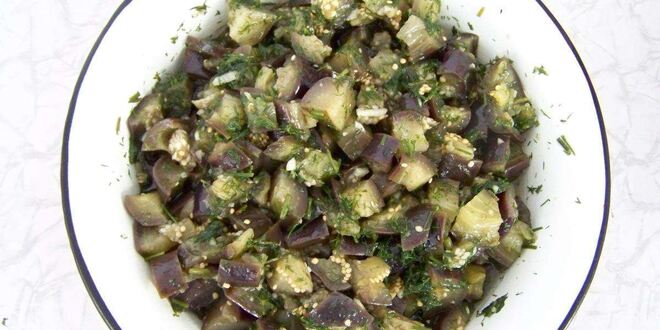 Рецепт баклажанов с чесноком и укропом