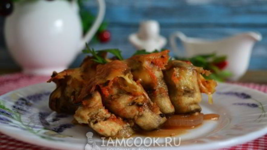 Рецепт баклажанов, запеченных в духовке с помидорами