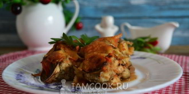 Рецепт баклажанов, запеченных в духовке с помидорами