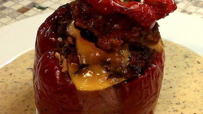 Рецепт Фаршированного перца с томатным соусом