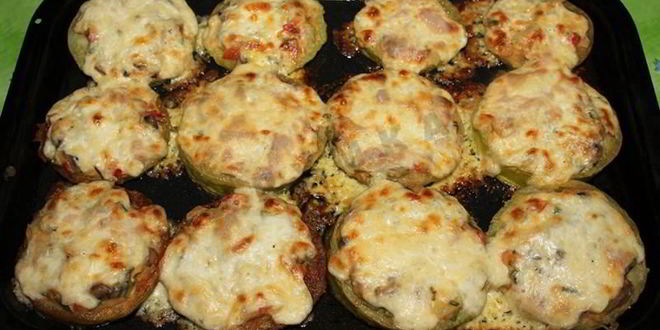 Рецепт кабачков фаршированных грибами в духовке