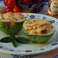 Рецепт Кабачков, фаршированных тунцом и творогом