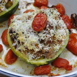 Рецепт Кабачков, запеченных с грибами и сыром