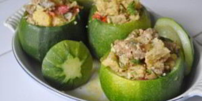 Рецепт кабачков, запеченных с грибами и сыром