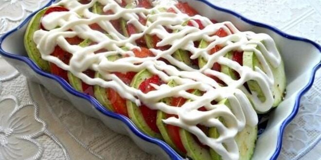 Рецепт кабачков запеченных с помидорами