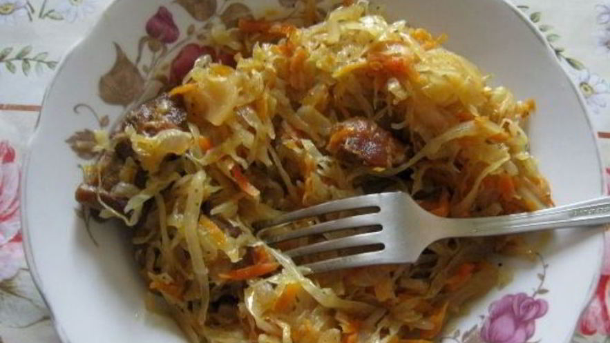 Рецепт капусты в чугунке