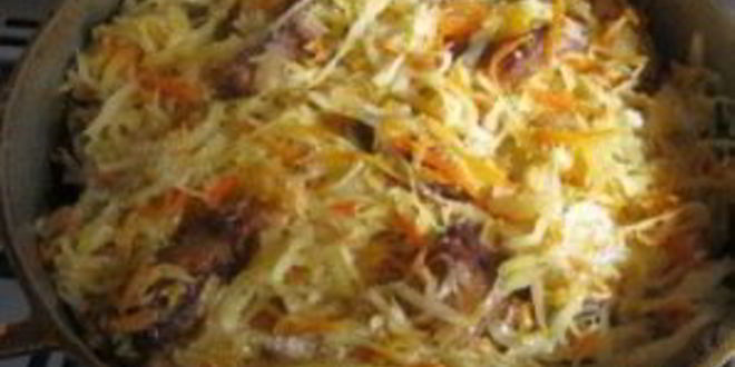 Рецепт капусты в чугунке