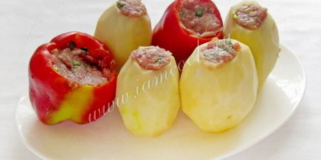 Рецепт картофеля, фаршированного мясным фаршем